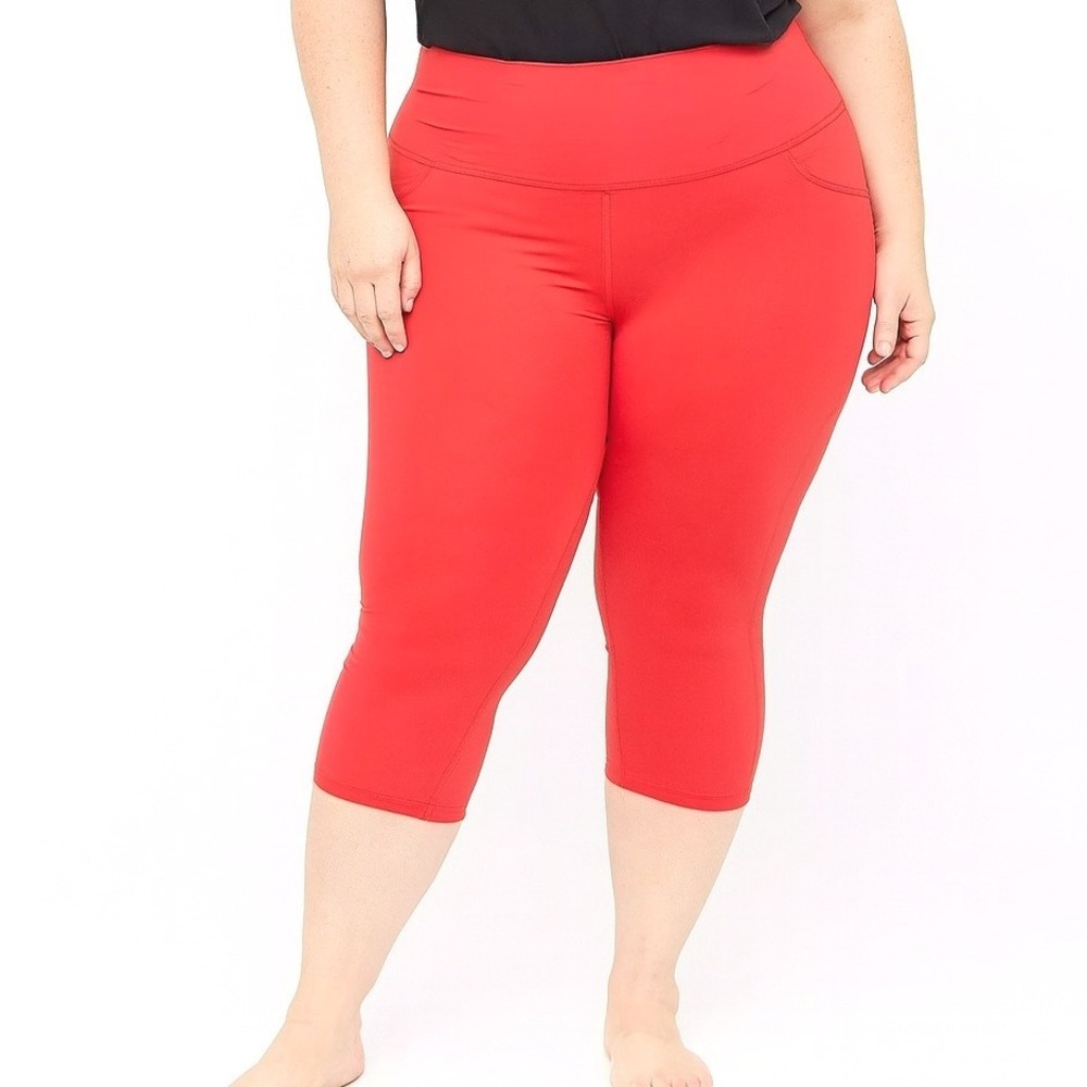 LIVI Pants Coral 18/20 High Waisted‎ Elastic Waist Athleisure Comfy Sporty Bold